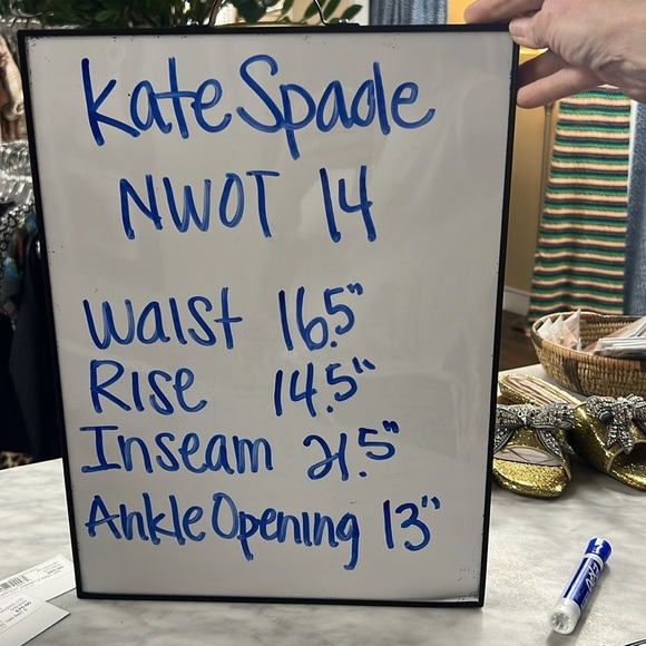 Kate Spade Coral Slub Cotton Culotte with Bow Accent Size 14 NWOT - Picture 10 of 12